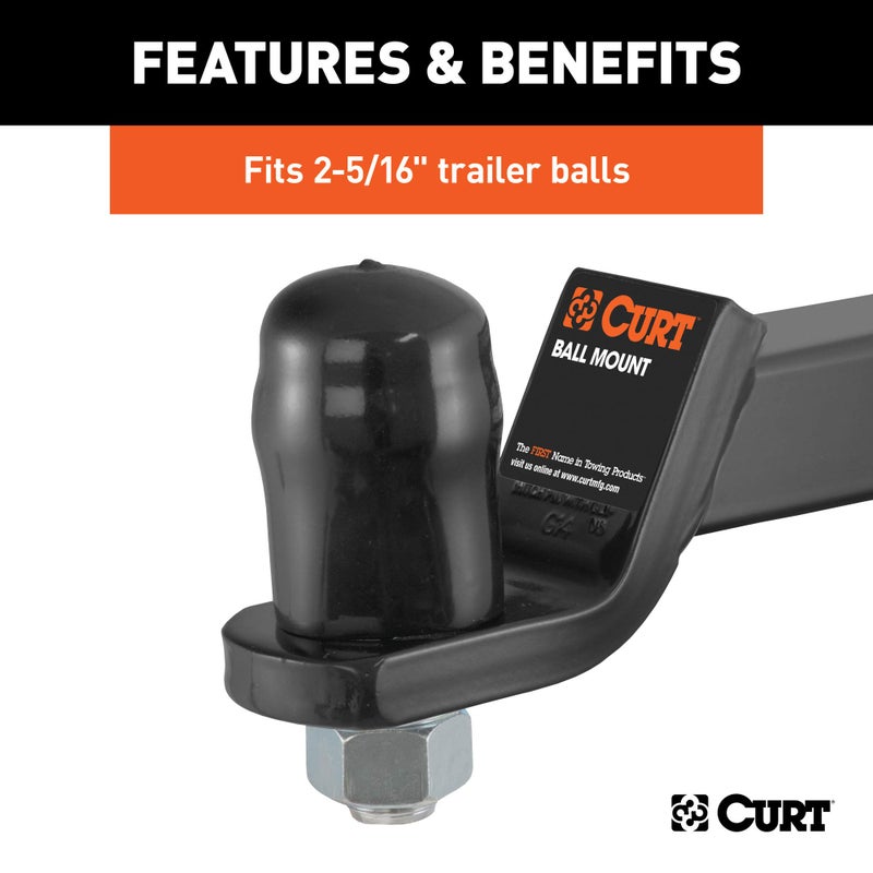 CURT 21811 Black Rubber Trailer Hitch Ball Cover, 2-5/16-Inch Diameter - Image 5